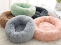 Round Plush Dog Bed for Small Dogs and Puppies